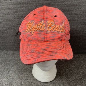 Myrtle Beach SC Lucky 7 USA Baseball Hat Unisex Adjustable Coral Heathered FH175